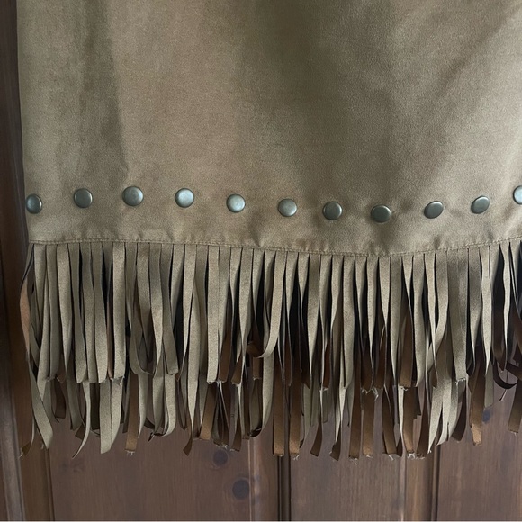 Fringe faux leather skirt - Picture 3 of 6